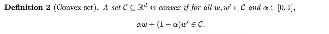 Convex Set Definition