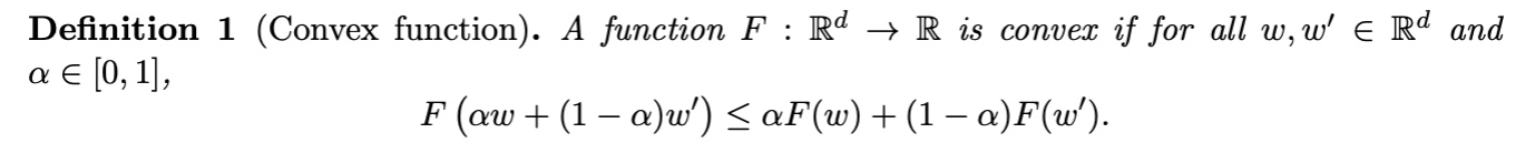 Convex Function Definition