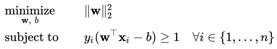 Minimization equation